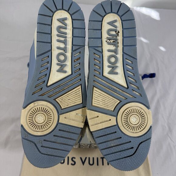 Louis Vuitton LV Trainer Sneakers by Virgil Abloh Baby Blue Size 9 US Authentic - Picture 10 of 10